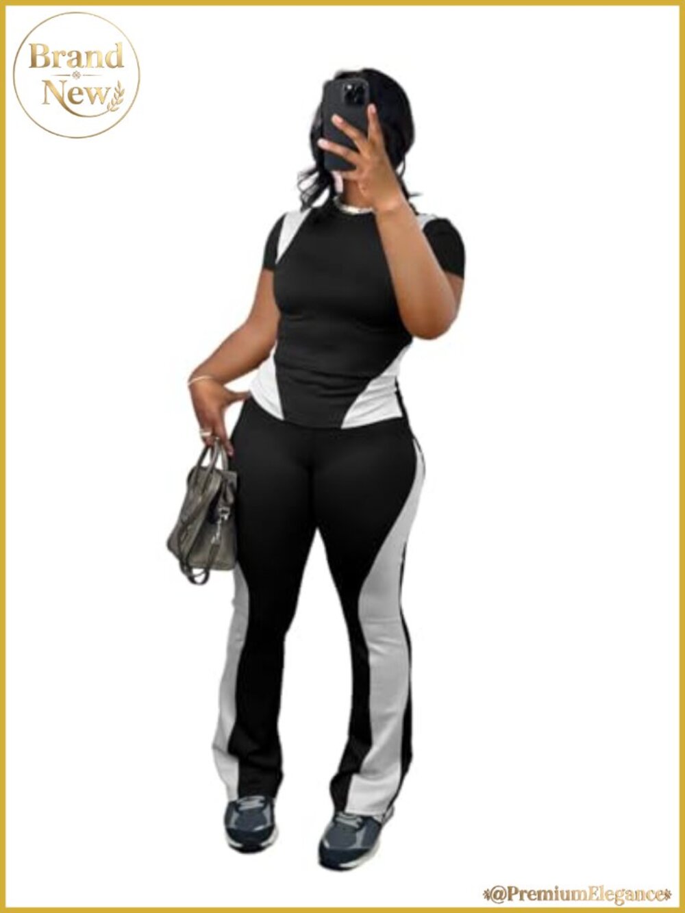 Womens 2 Piece Lounge Set Fitted Jogger Tracksuit Short Sleeve